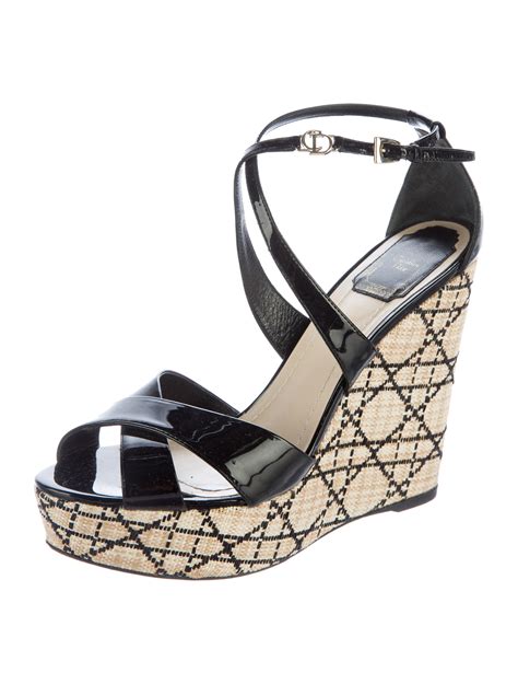 dior schuhe damen sale|Dior platform wedge shoes.